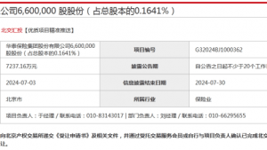 中广核集团拟“清仓”华泰保险0.16%股权，底价约7237万元